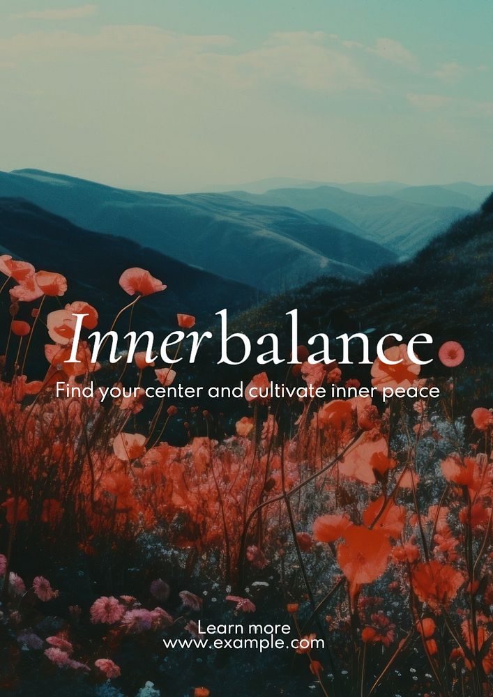 Inner balance poster template