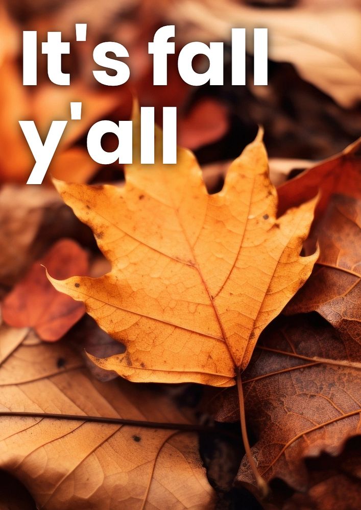 It's fall poster template