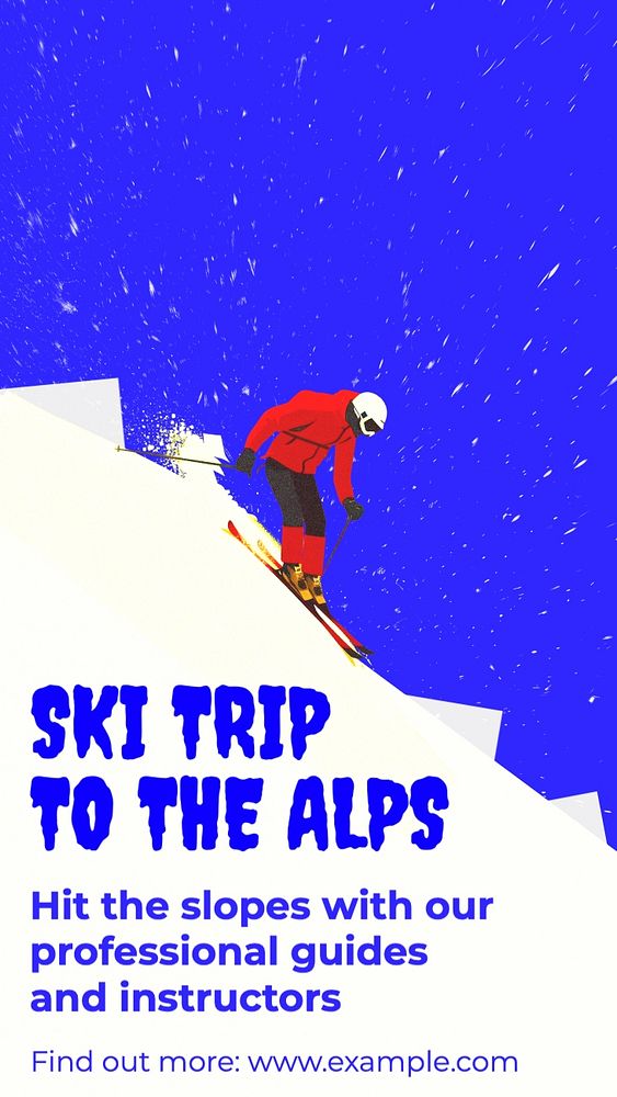 Ski trips Facebook story template