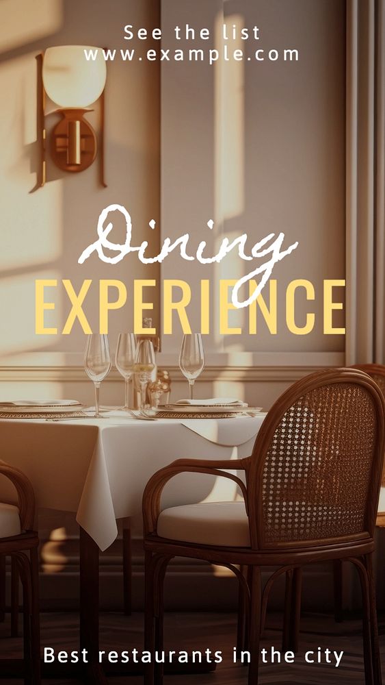 Dining experience Facebook story template