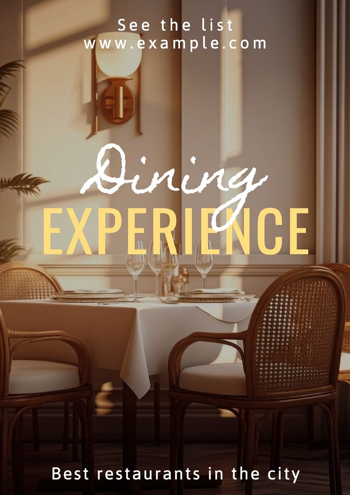 Dining experience poster template