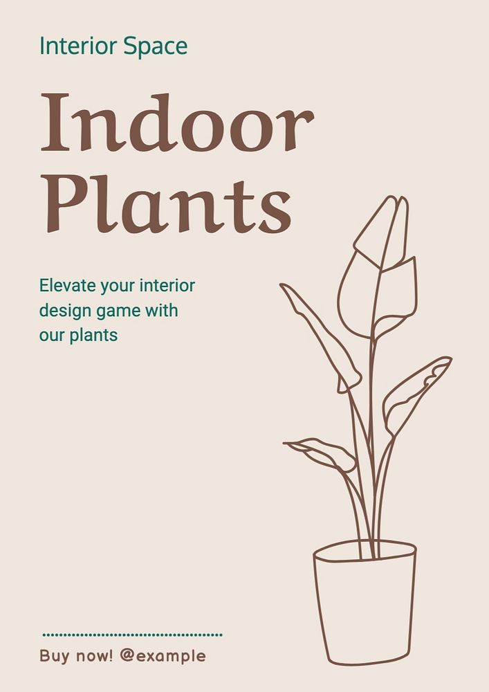 Plants poster template