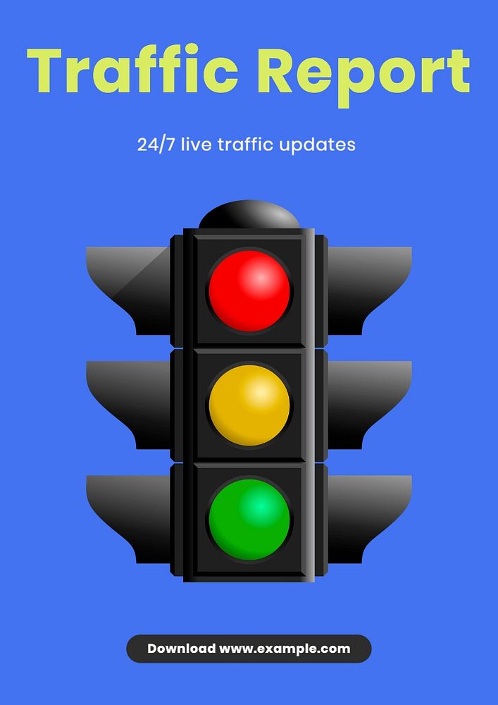 Traffic report poster template