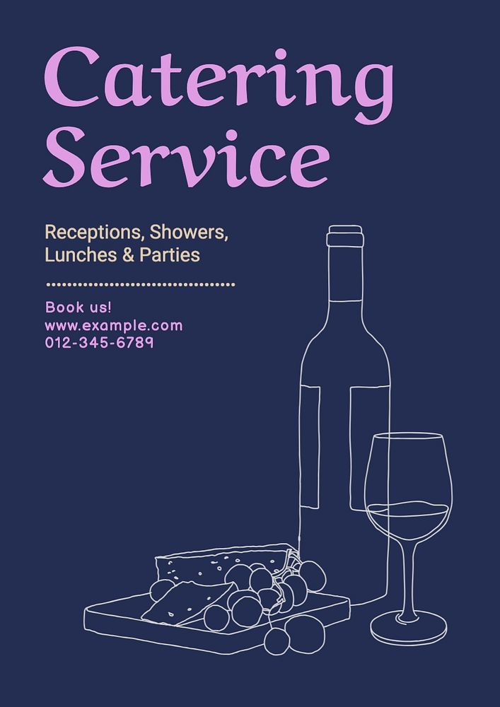 Catering service poster template