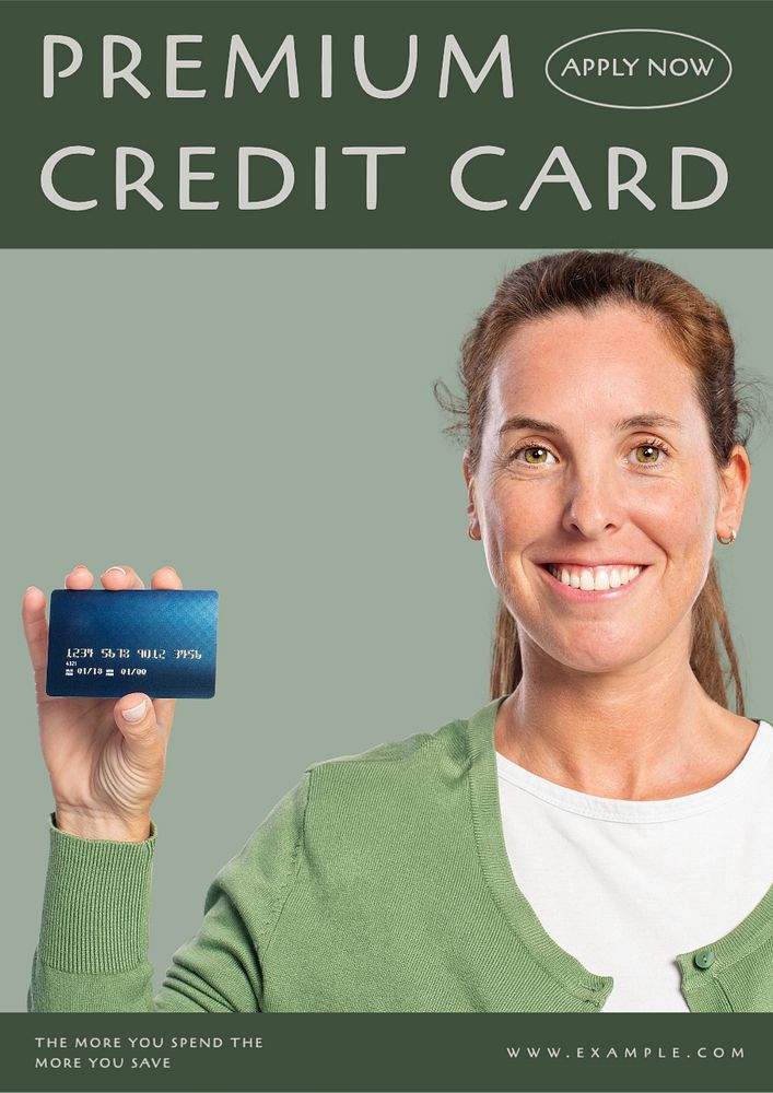 Premium credit card poster template