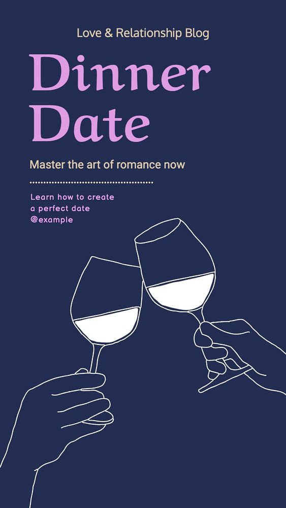 Dinner date Facebook story template