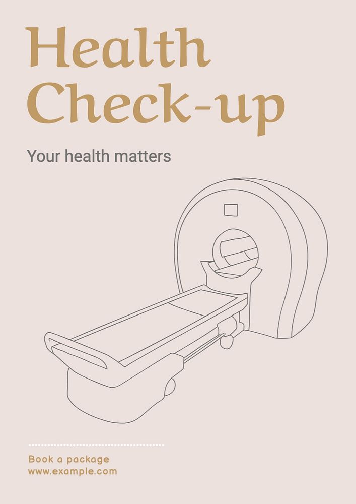 Health check-up poster template