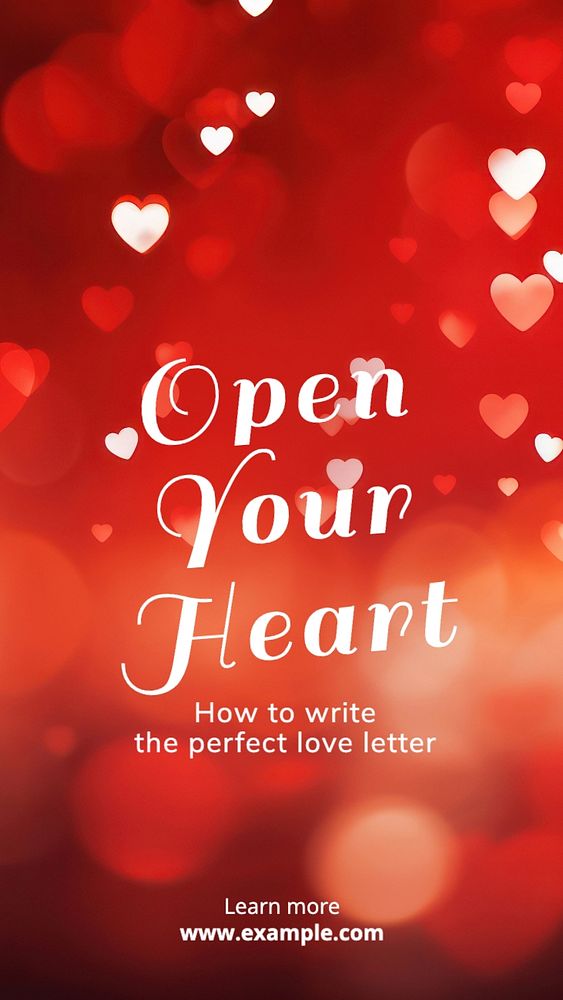 Love letter Facebook story template