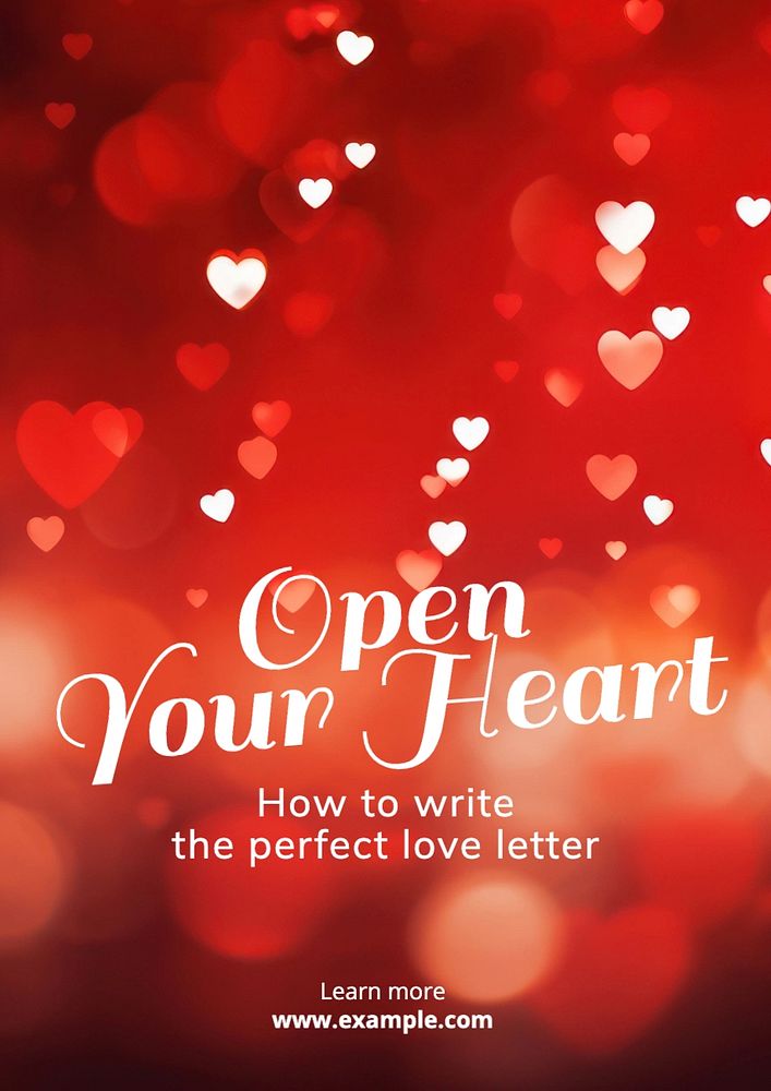 Love letter poster template