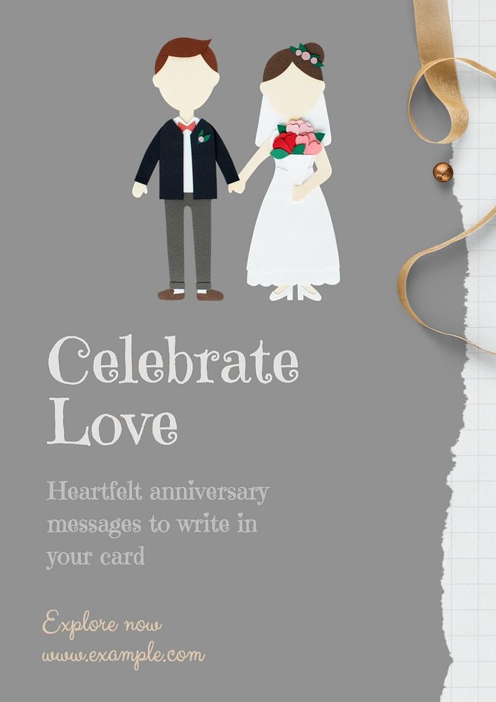 Celebrate love poster template