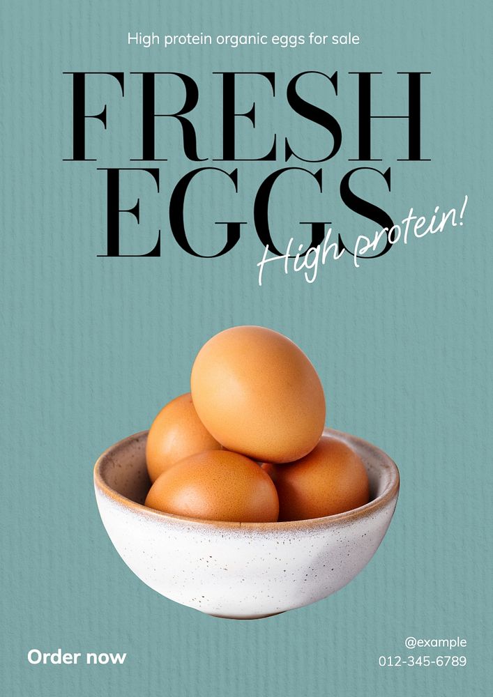 Fresh eggs poster template