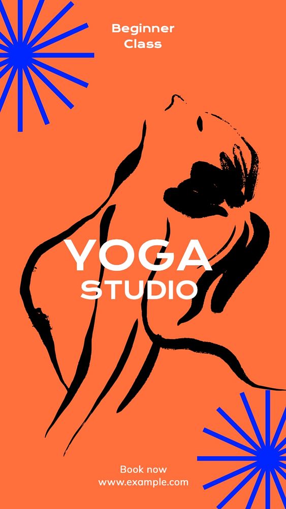 Yoga class advertisement Facebook story template