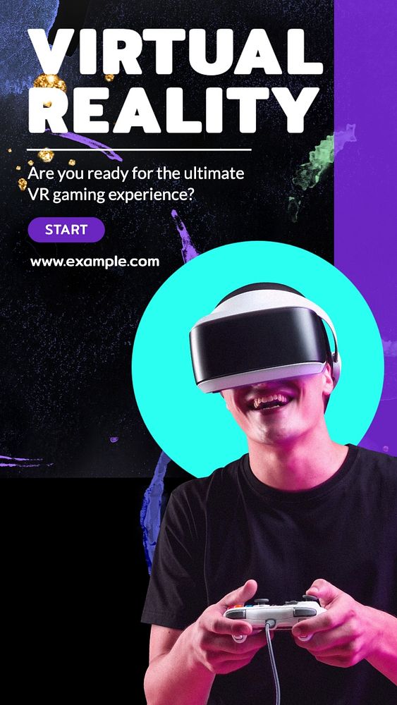 Virtual reality Facebook story template