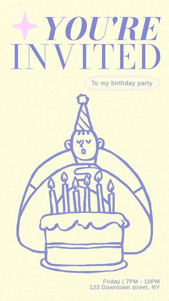 Birthday party Facebook story template