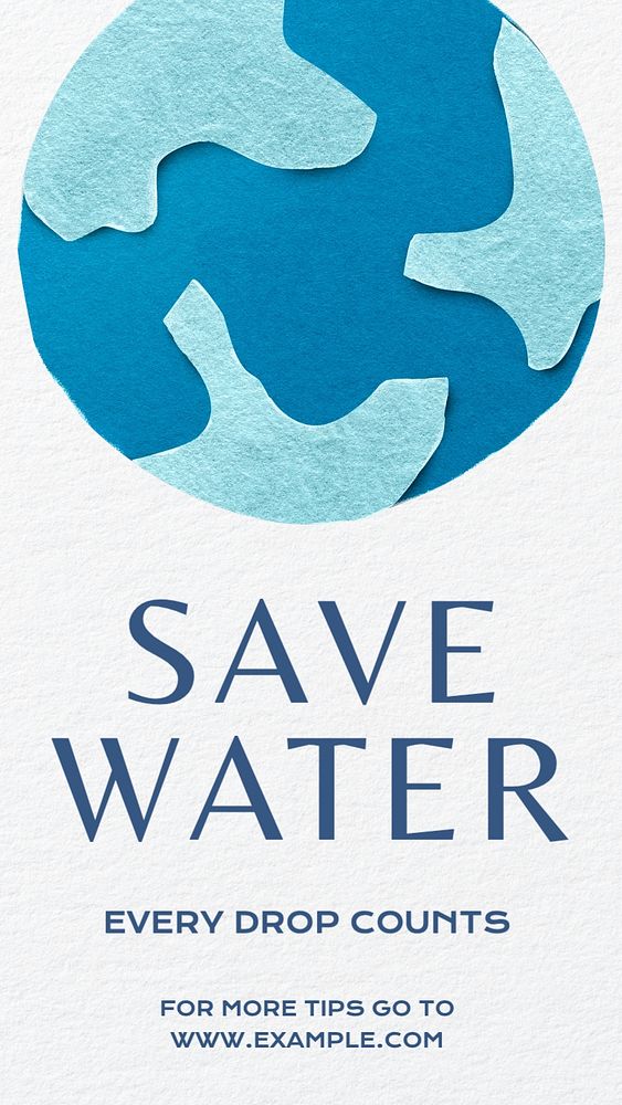 Save water Facebook story template