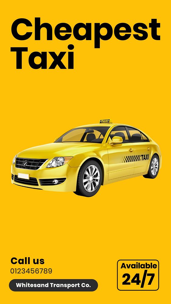 Taxi service Facebook story template