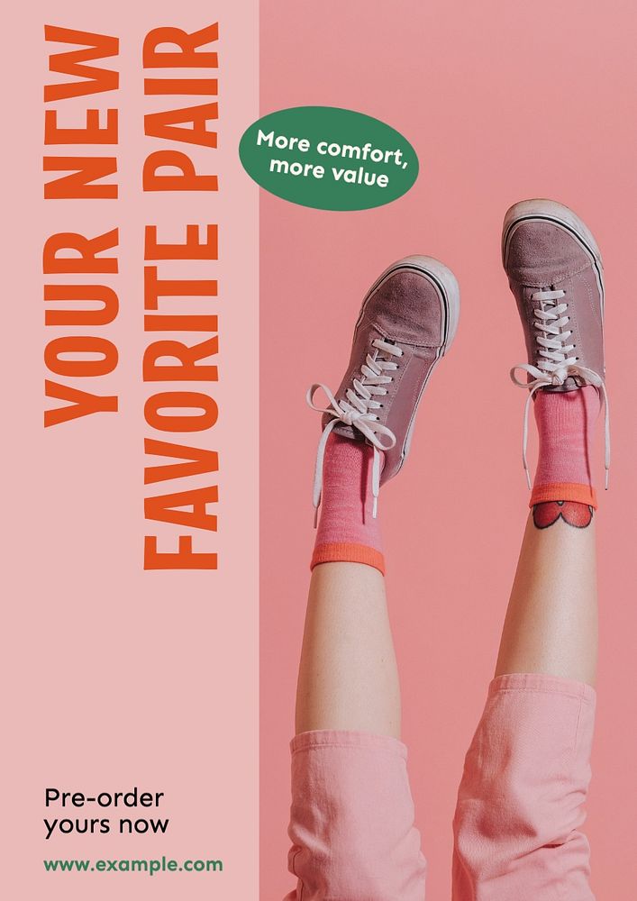 Footwear store ads poster template