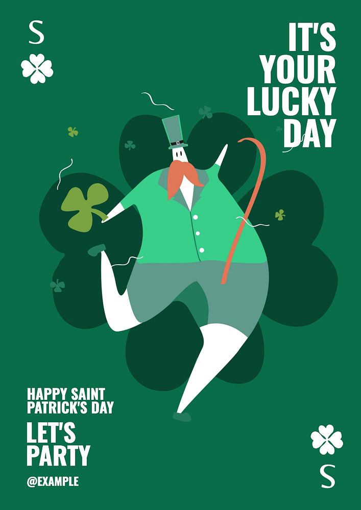 Saint Patrick's day poster template