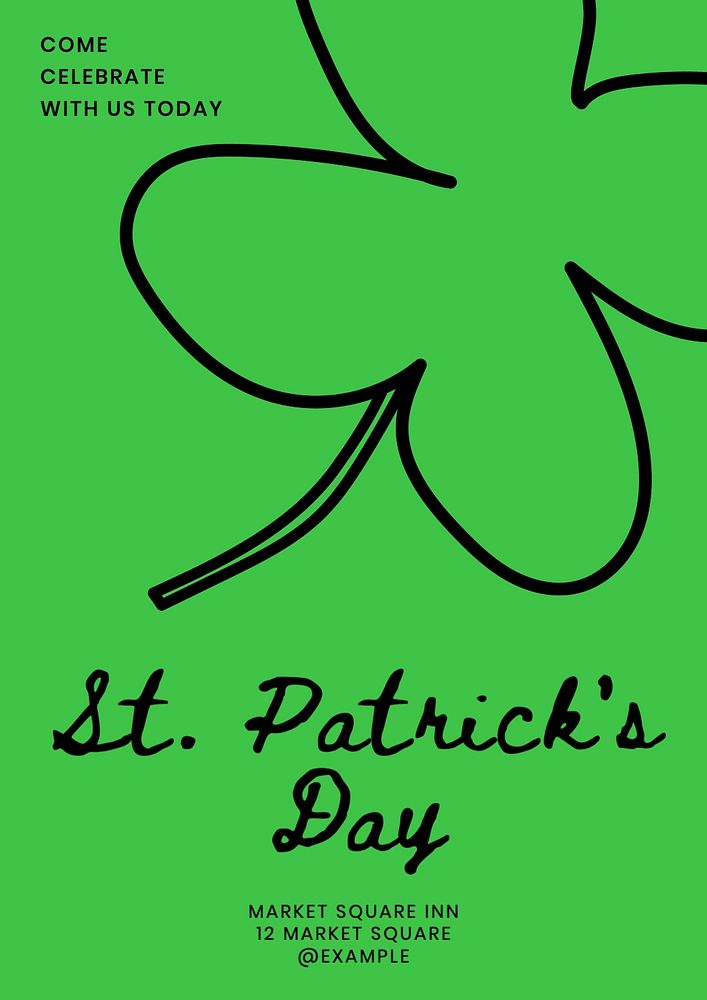 St patrick poster template