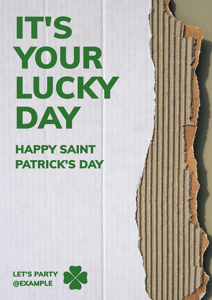 Saint Patrick's day poster template