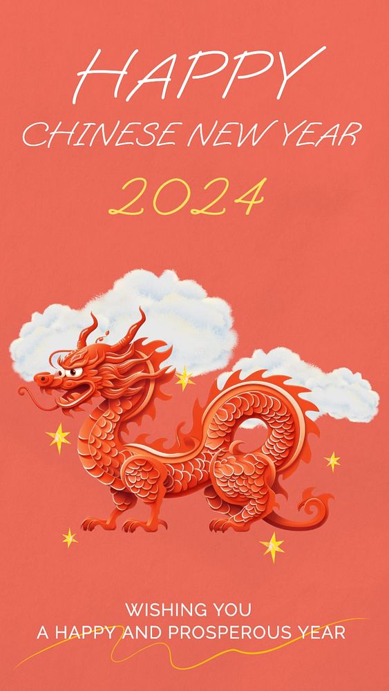 Chinese new year Instagram post template