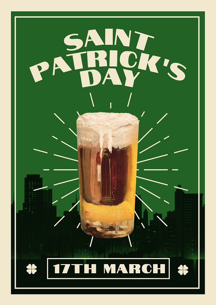 St. Patrick's Day poster template