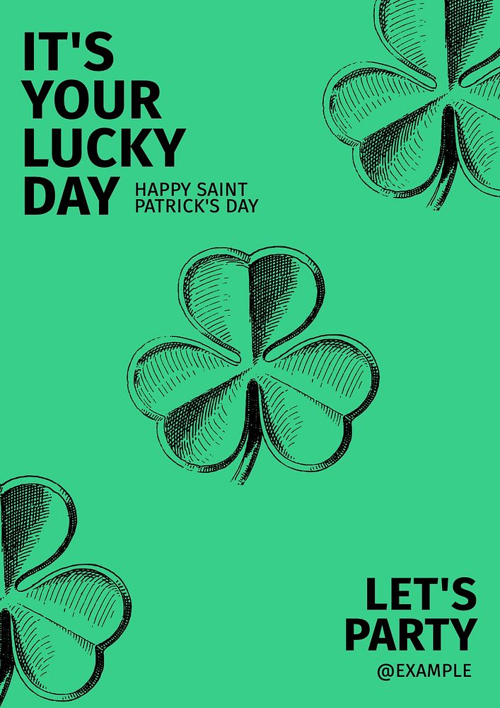 Saint Patrick's day poster template