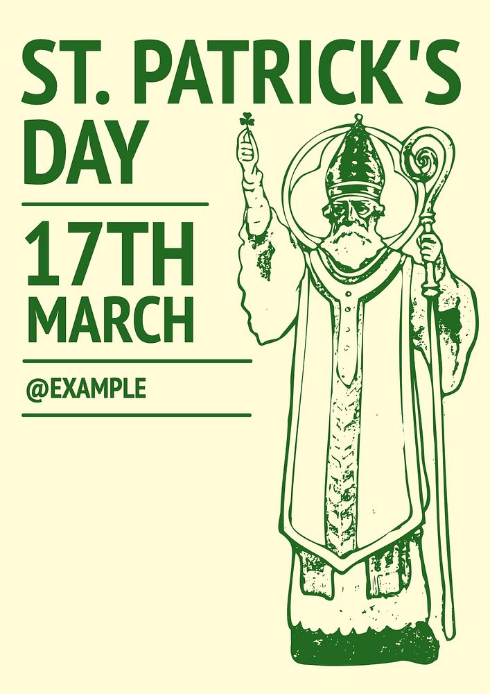 St. Patrick's Day poster template