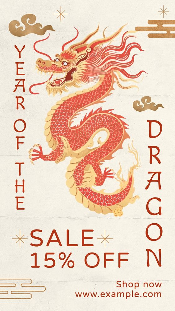 Chinese New Year sale Facebook story template