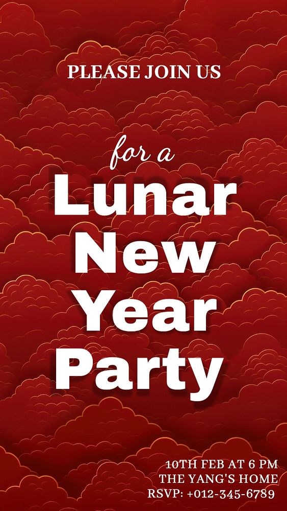 Lunar New Year Instagram post template