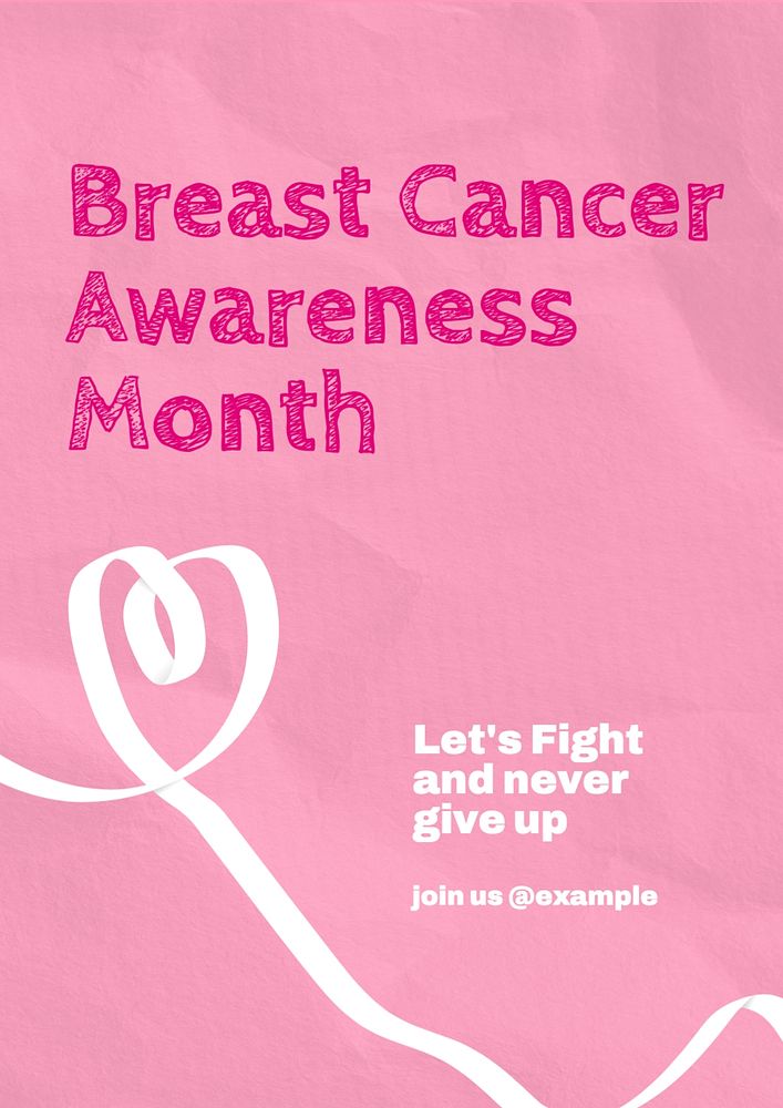 Cancer awareness poster template