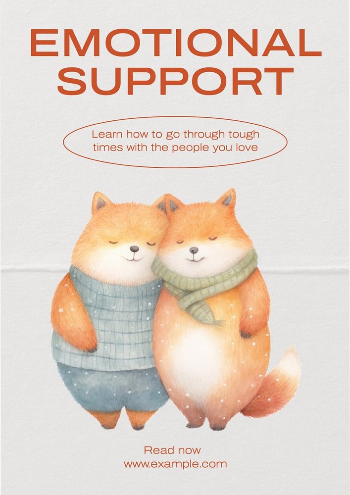 Emotional support poster template