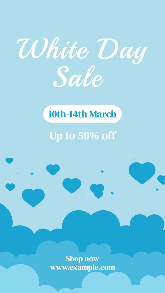 White day sale Instagram story template