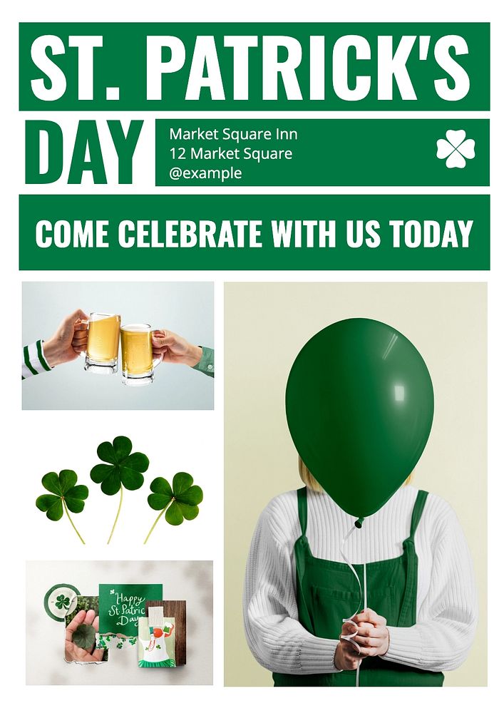 St. Patrick's Day poster template