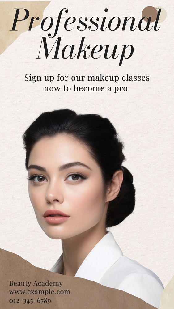 Professional makeup course Instagram story template