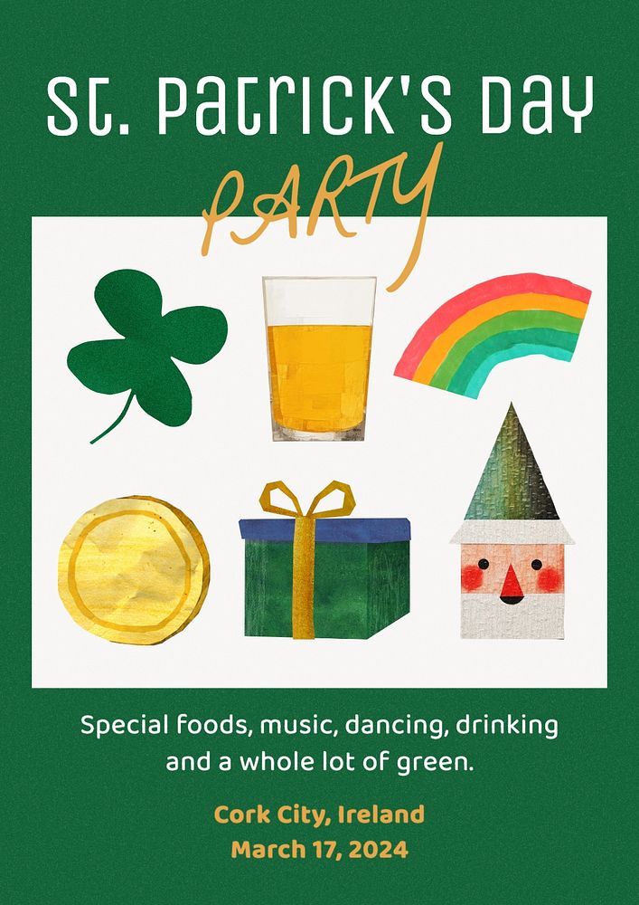 St. Patrick's day party poster template