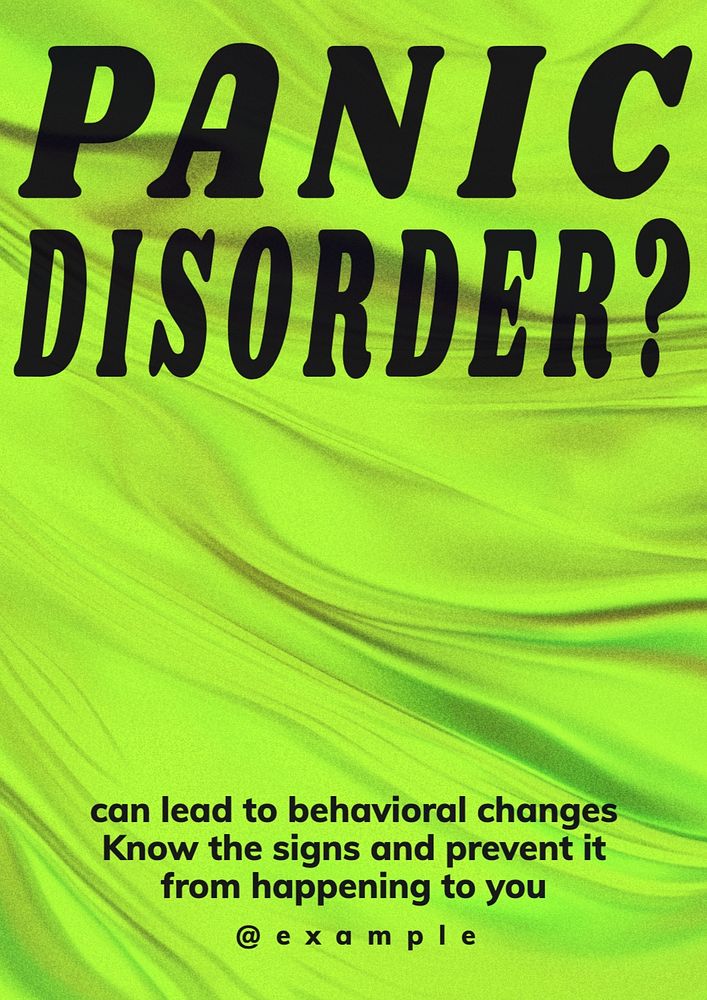 Panic disorder poster template