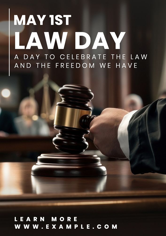 Law day poster template