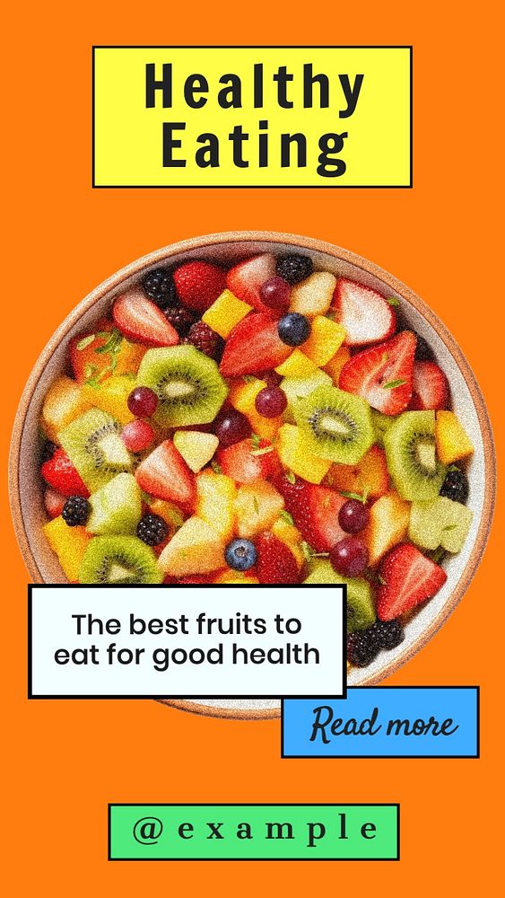 Healthy eating Facebook story template