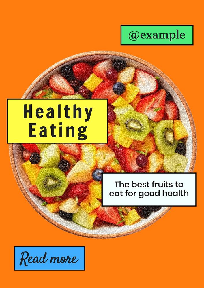 Healthy eating poster template