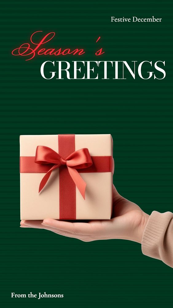 Season's Greetings Facebook story template