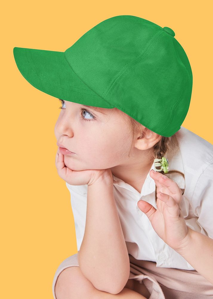 Cap editable mockup, kid's apparel photo