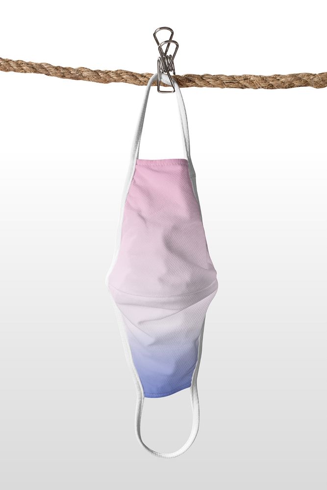 Covid-19 cloth face mask mockup, editable design