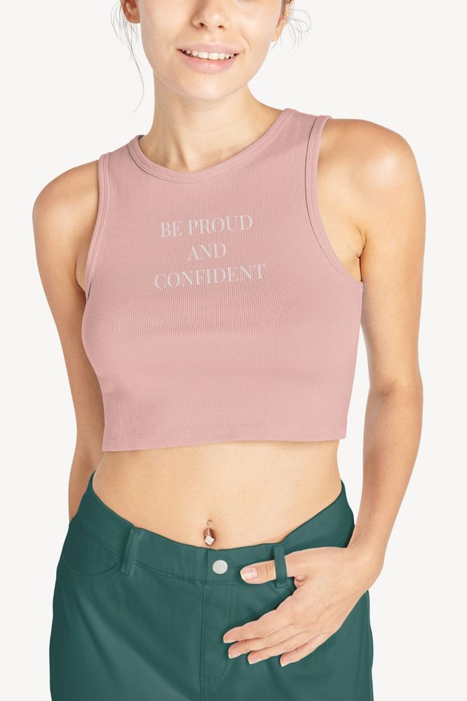 Crop top mockup, women's fashion design