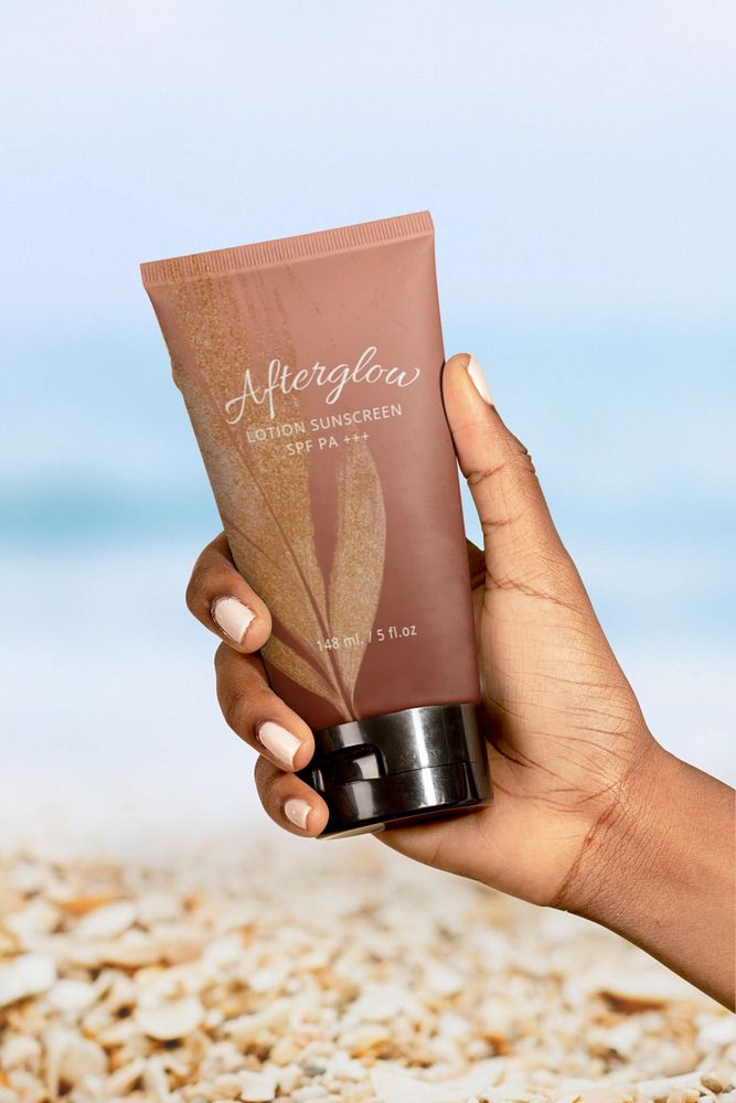 Sunscreen tube mockup, editable product packaging