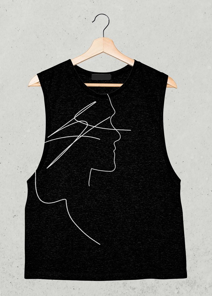 Tank top mockup, women's apparel 