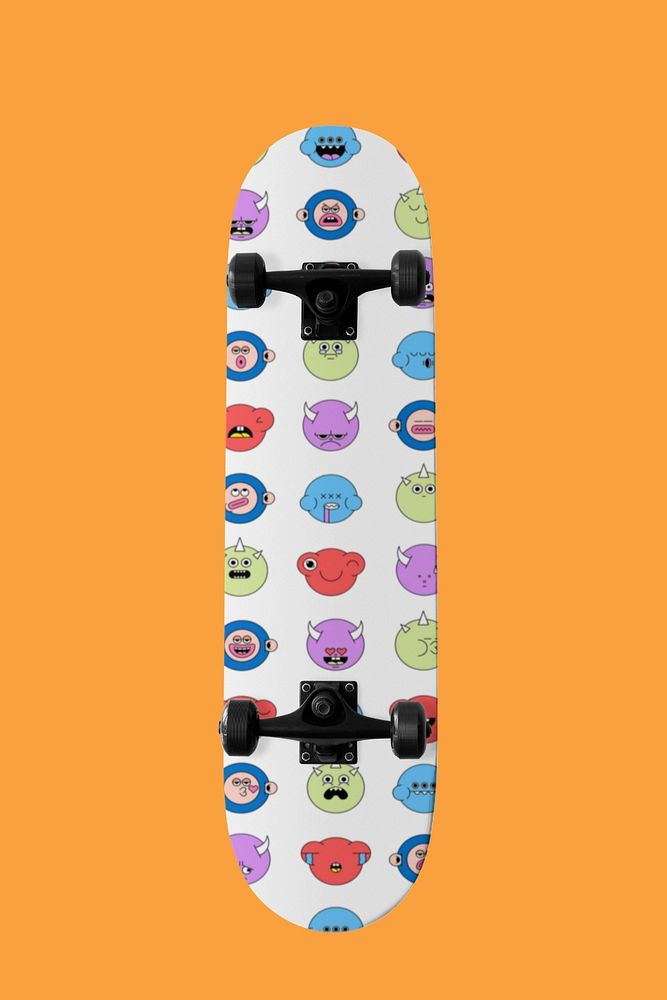 Skateboard editable mockup, urban sport