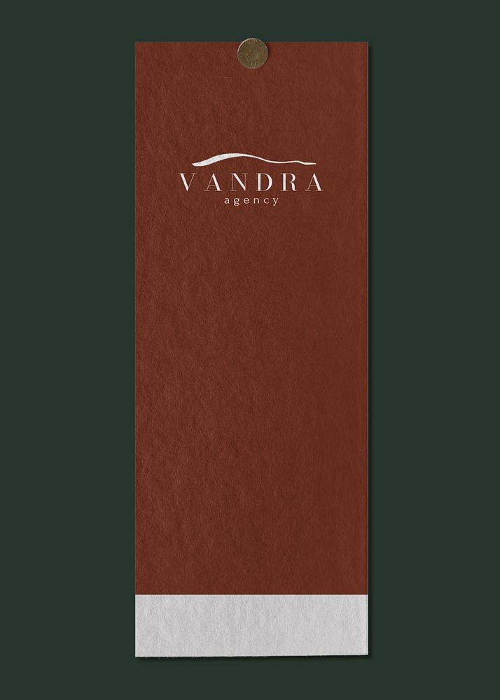 Clothing label mockup, aesthetic earth tone design