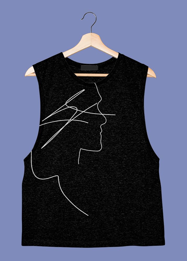 Tank top mockup, women's apparel