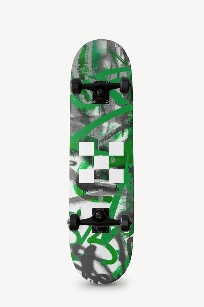 Skateboard mockup, sporty equipment design